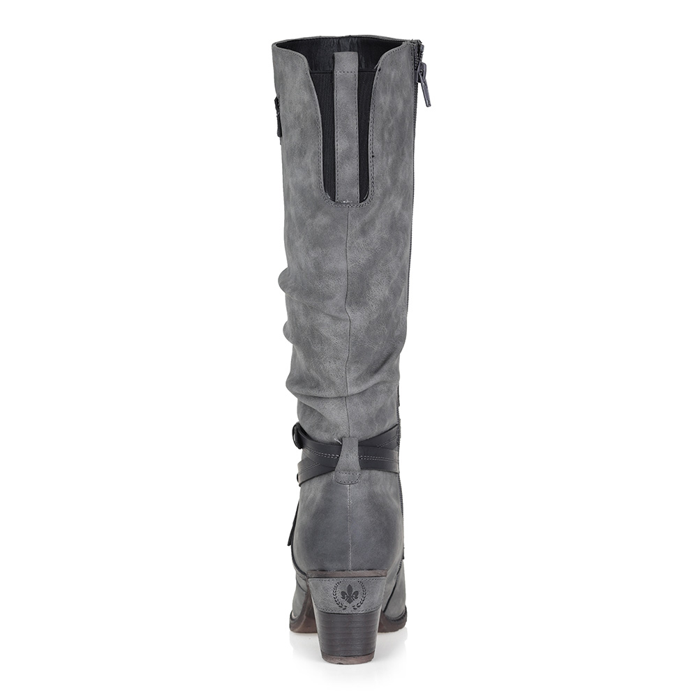 Серые сапоги на среднем каблуке Rieker, размер 39, цвет серый - фото 5