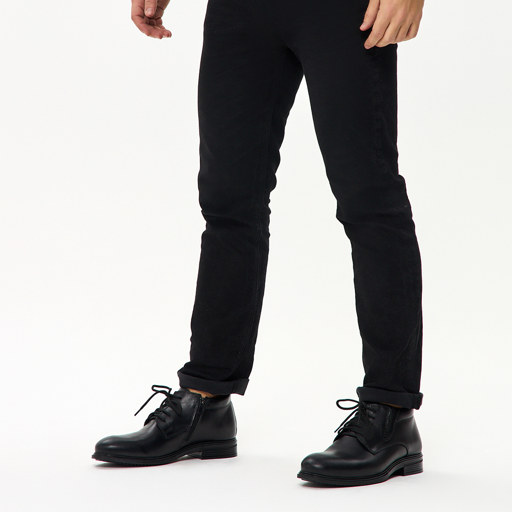 Черные классические ботинки из кожи на подкладке из натуральной шерсти Respect, размер 40, цвет черный - фото 9