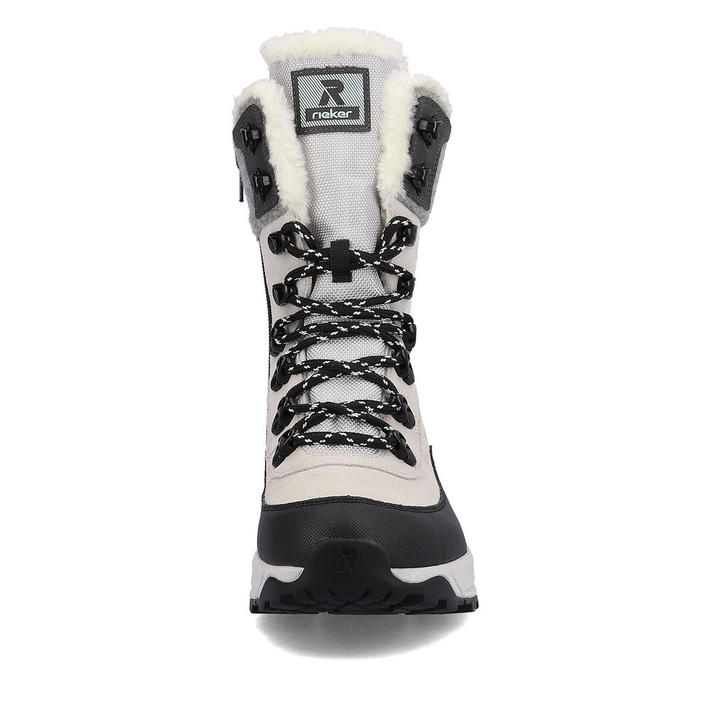 Бежевые утепленные ботинки хайкеры из комбинированных материалов Rieker Evolution, размер 41, цвет бежевый - фото 7