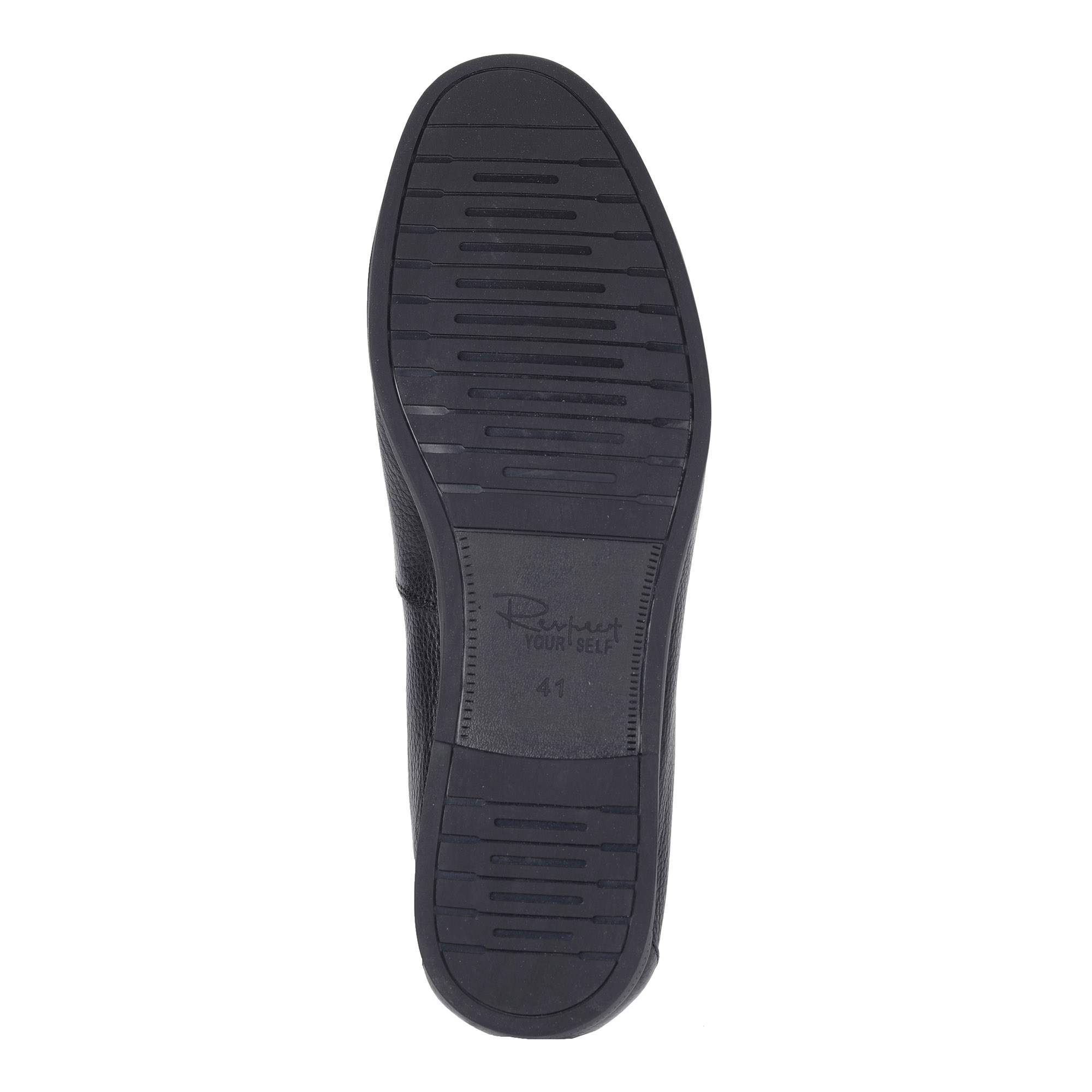 Черные лоферы из кожи от Respect-shoes