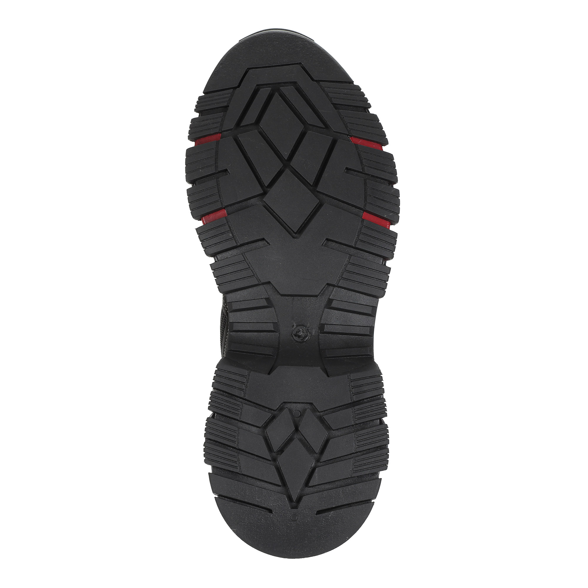 черно красные кроссовки из нубука на подкладке из натуральной шерсти на утолщенной подошве Respect, размер 42, цвет черный - фото 6