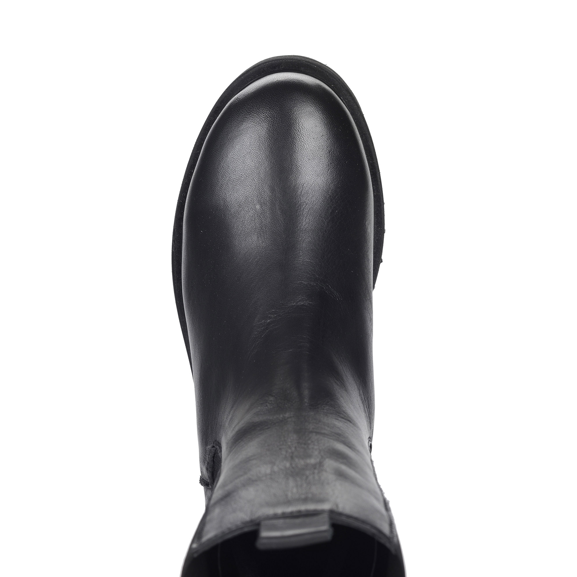 Черные ботинки челси из кожи на подкладке из натуральной шерсти на утолщенной подошве Respect, цвет черный - фото 6
