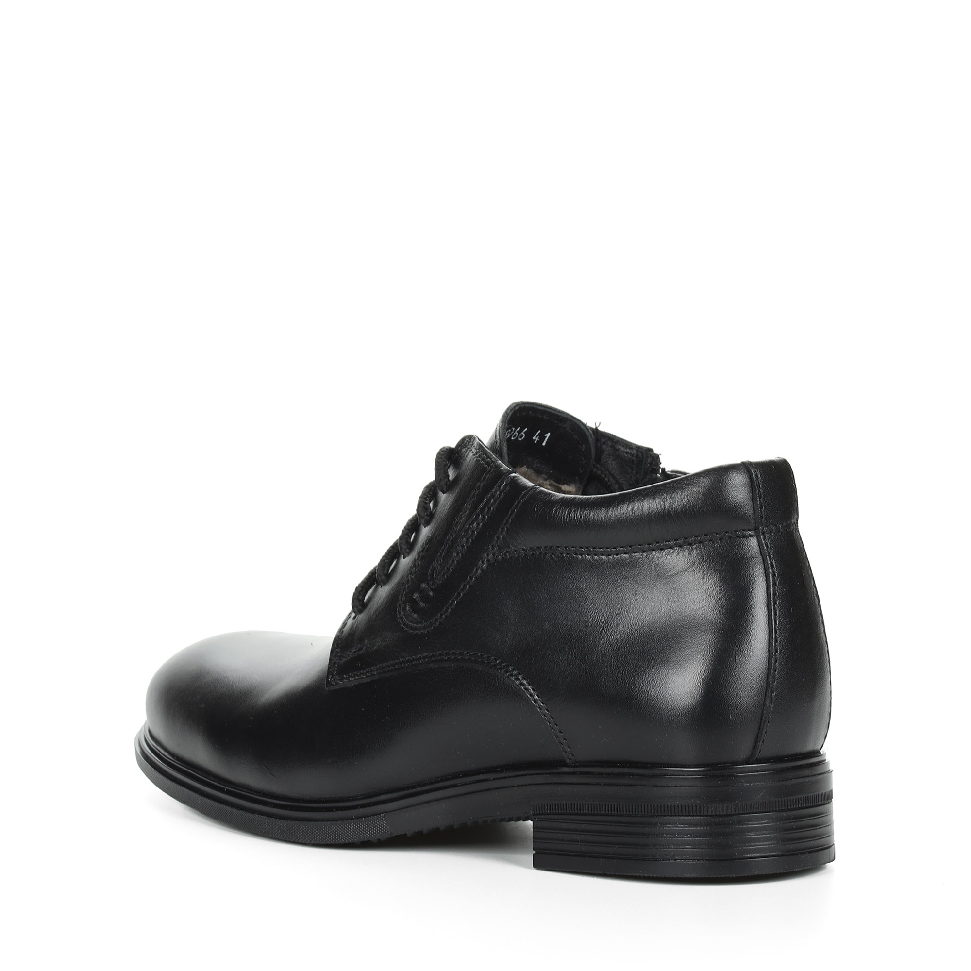 фото Черные классические ботинки из кожи на подкладке из натуральной шерсти respect
