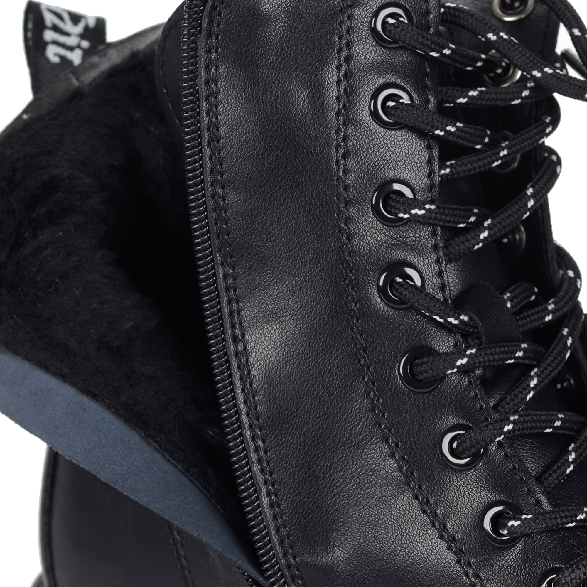 Черные ботинки из кожи на подкладке из натуральной шерсти на тракторной подошве Respect, размер 40, цвет черный - фото 5