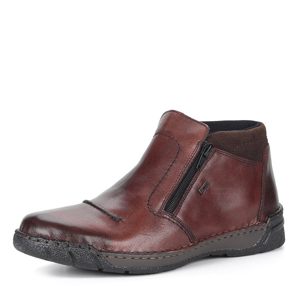 Коричневые ботинки из кожи без шнуровки Rieker, размер 42, цвет коричневый - фото 1