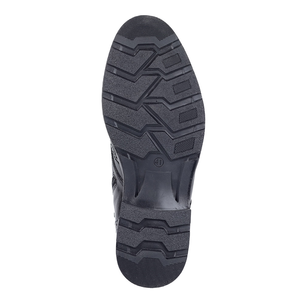 Черные кожаные ботинки с брогированными элементами Respect, размер 40, цвет черный - фото 5