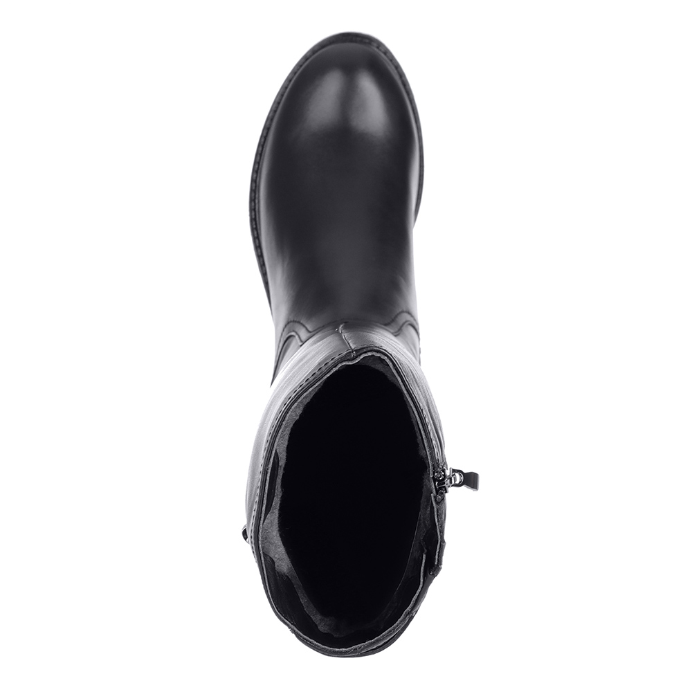 Черные кожаные сапоги на шерсти Respect, размер 36, цвет черный - фото 6