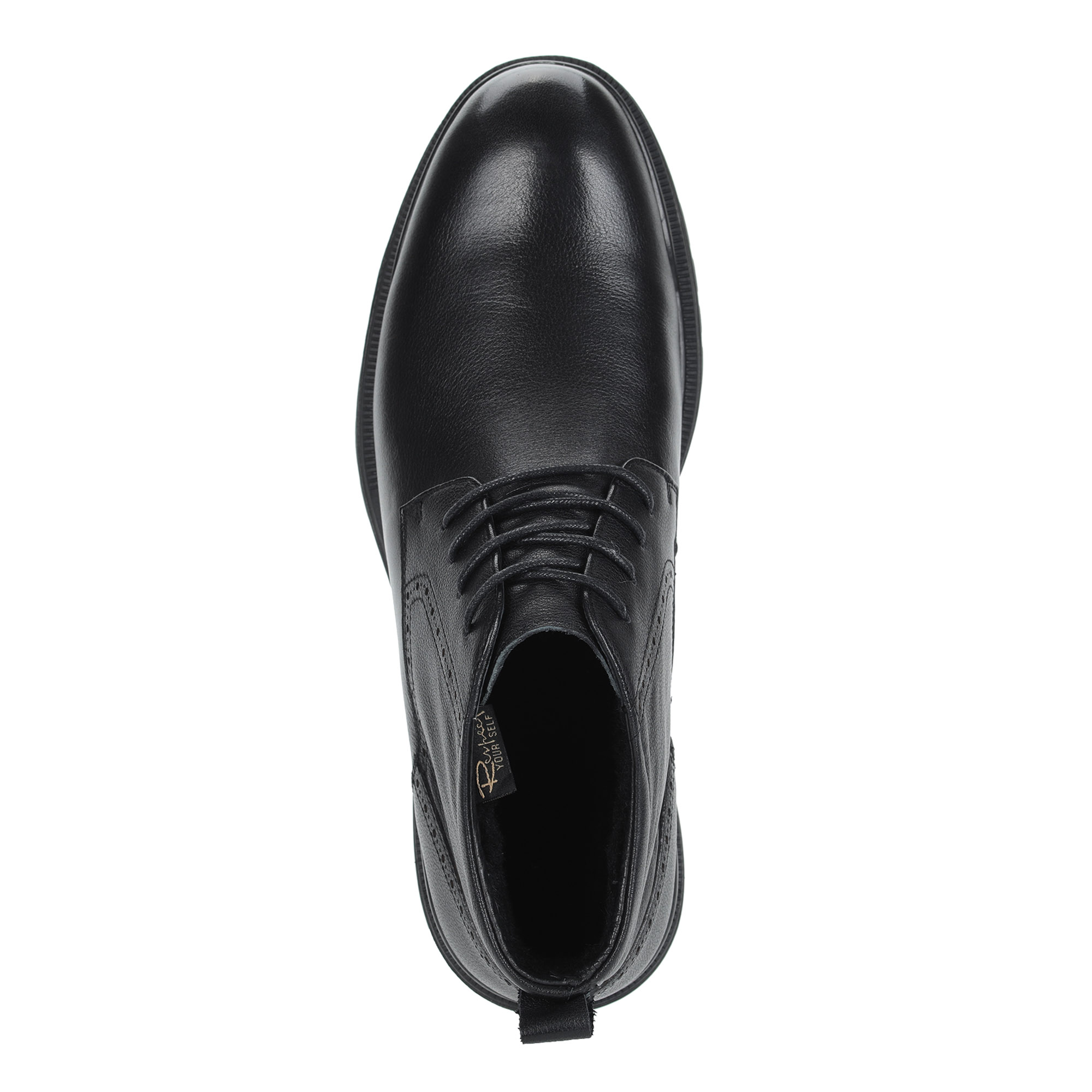 Черные ботинки из кожи на подкладке из натуральной шерсти на утолщенной подошве Respect, размер 42, цвет черный - фото 6