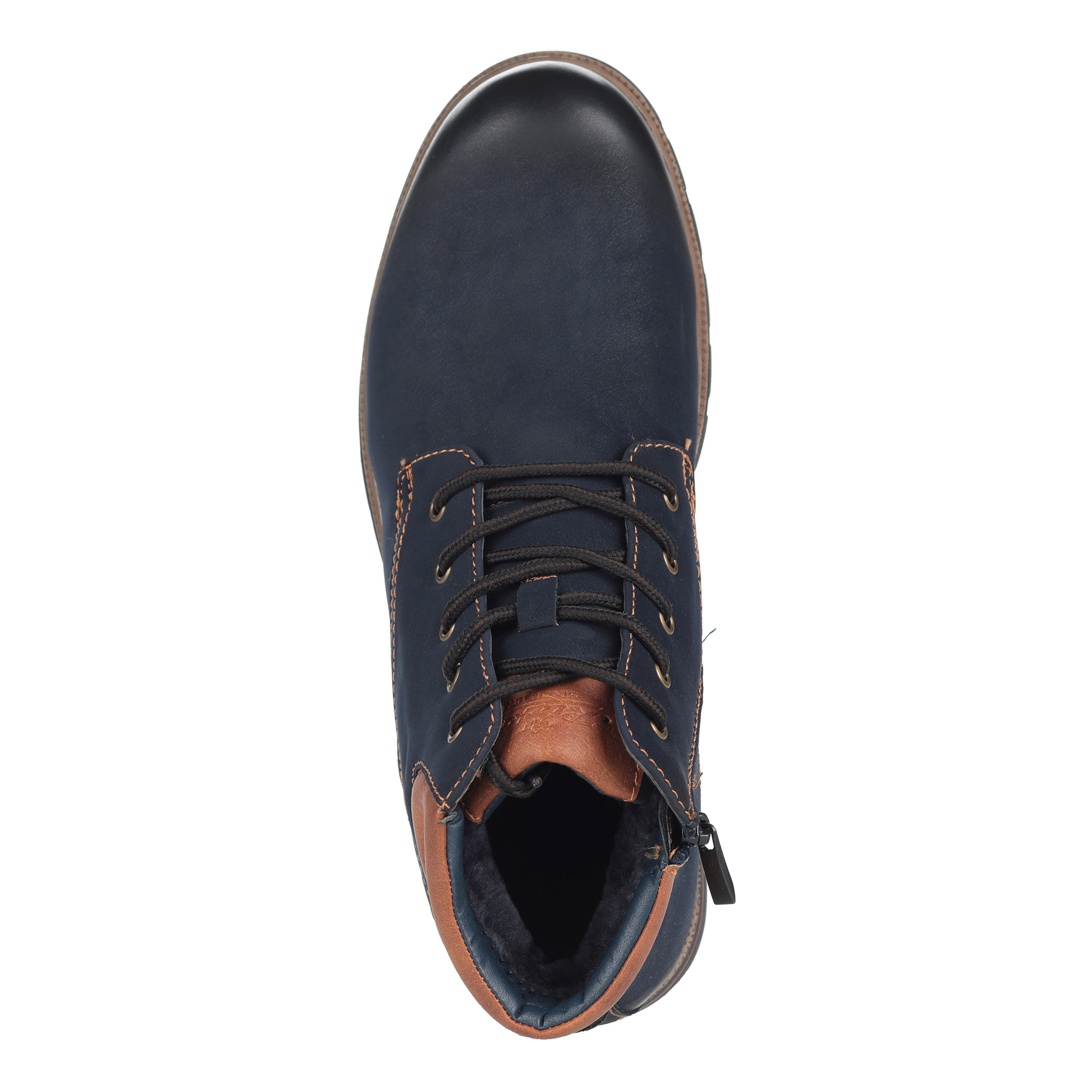 Синие ботинки на шнуровке Rieker, размер 45, цвет синий - фото 4