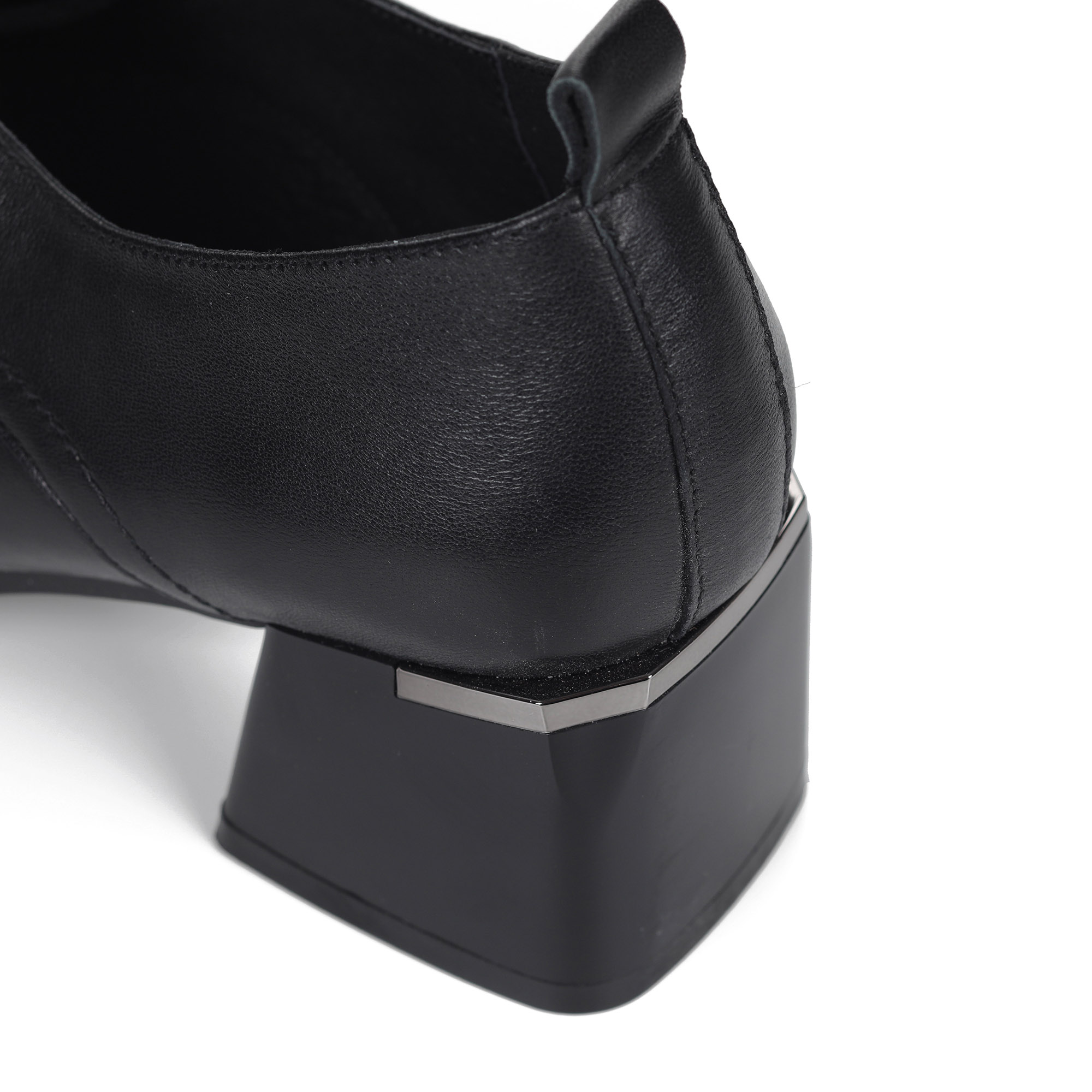 Черные закрытые туфли из кожи на шнуровке от Respect-shoes