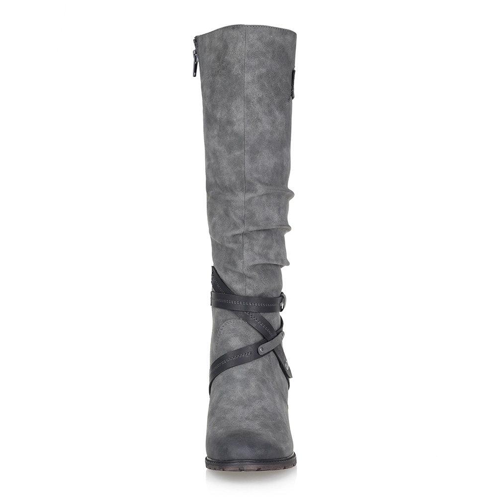 Серые сапоги на среднем каблуке Rieker, размер 39, цвет серый - фото 4