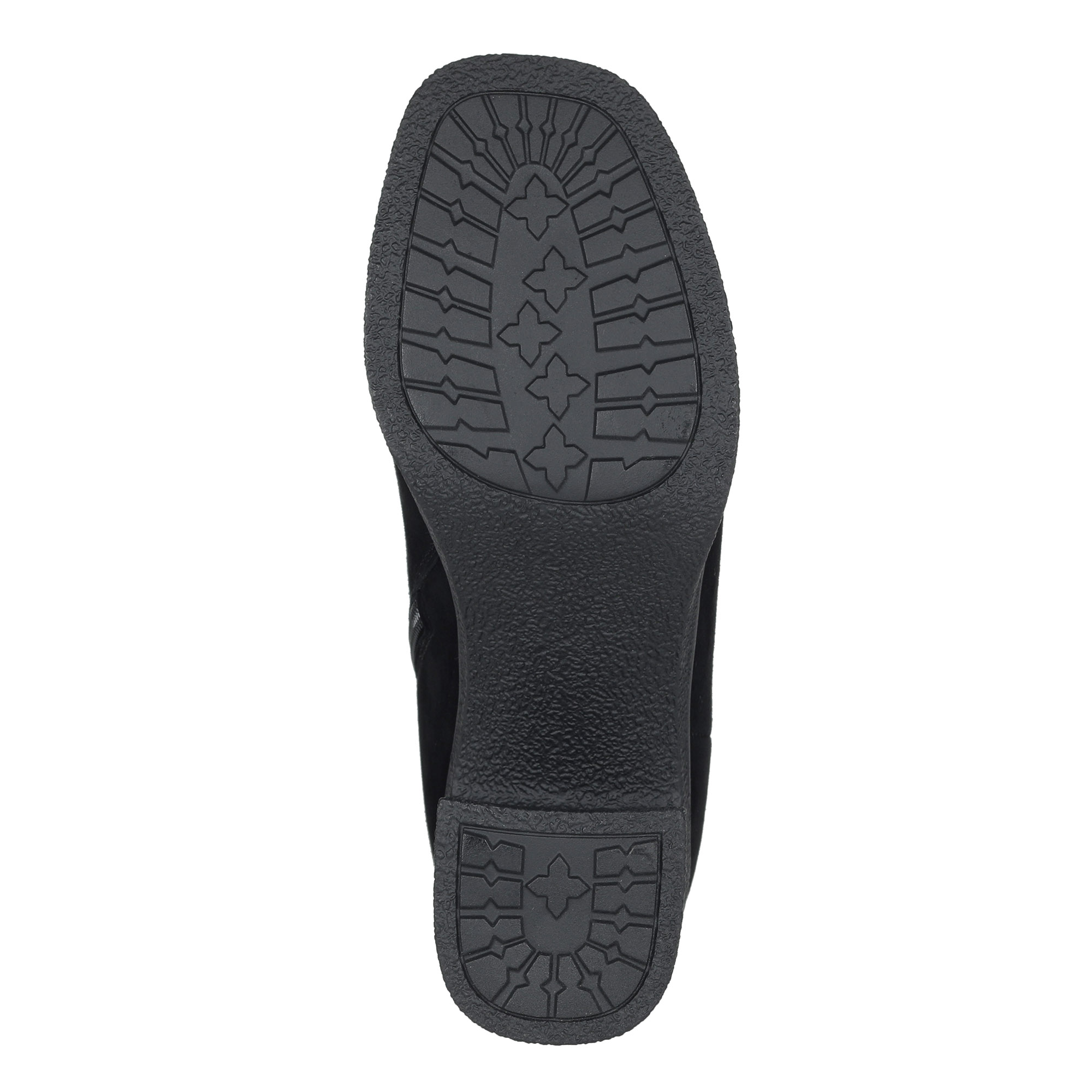 Черные ботильоны из велюра на подкалдке из натуральной шерсти на устойчивом каблуке Respect, размер 39, цвет черный - фото 8