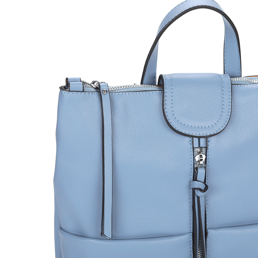 фото Голубой рюкзак из экокожи portofiano
