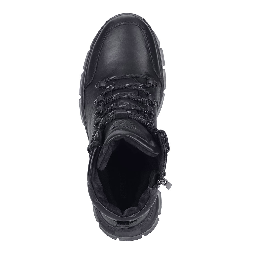Черные ботинки на шерсти из нубука от Respect-shoes