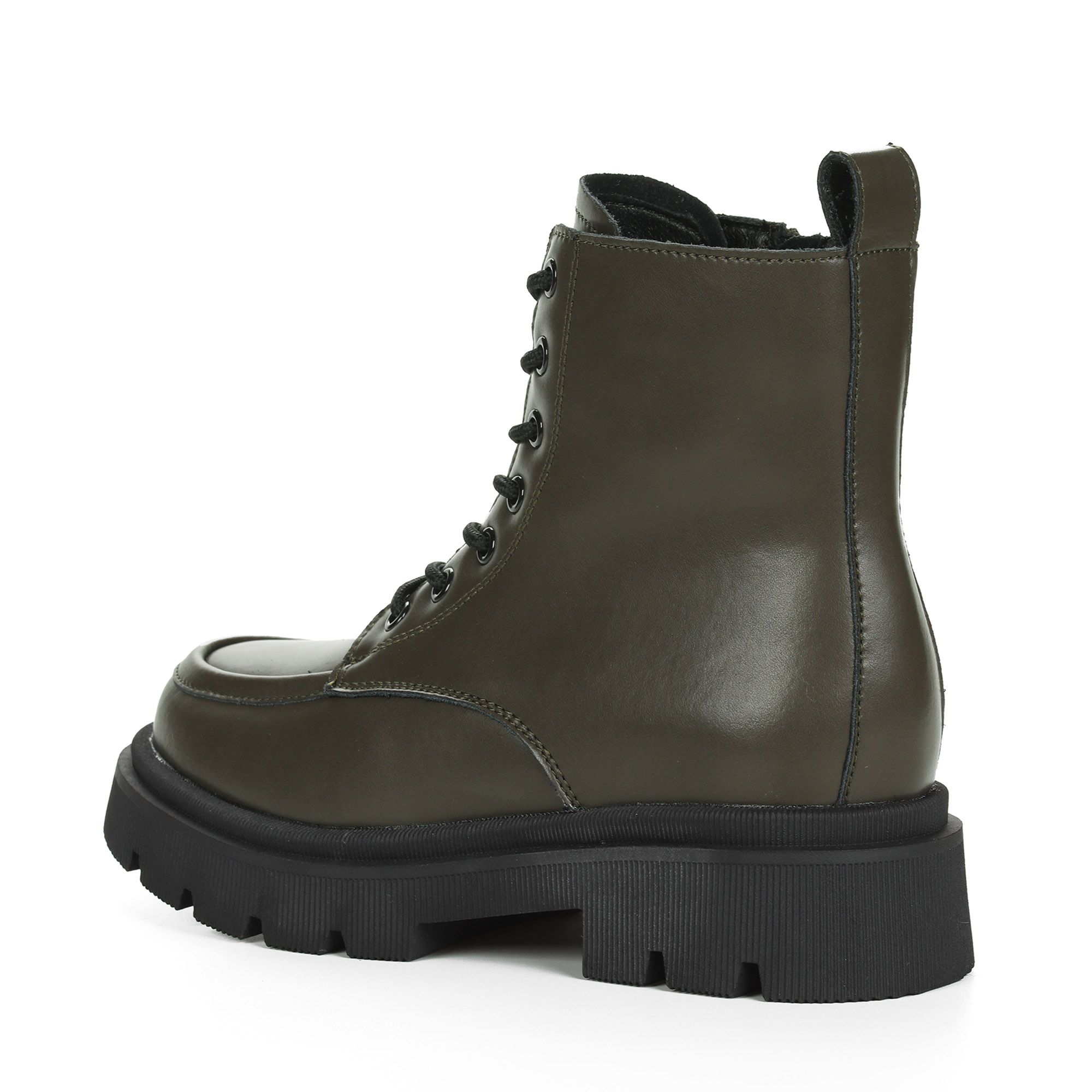 Коричневые ботинки из кожи на подкладке из натуральной шерсти на тракторной подошве Respect, размер 39, цвет коричневый - фото 5