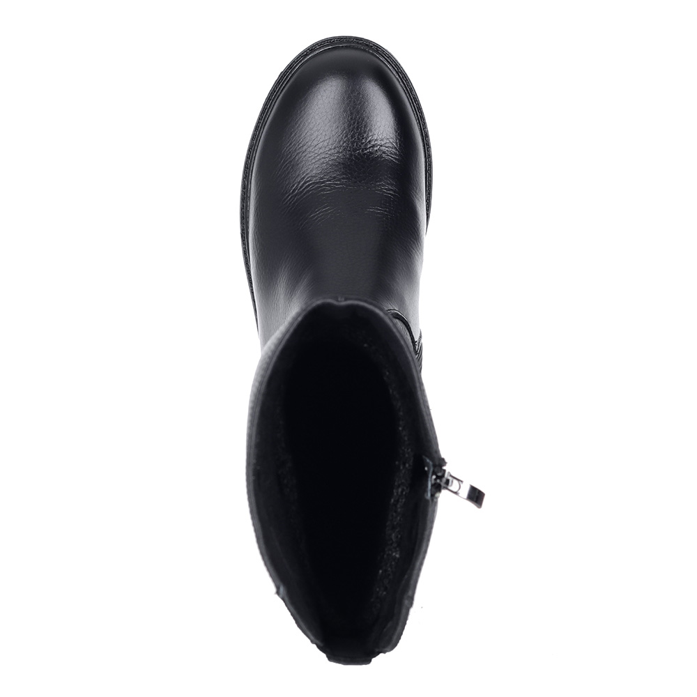 Черные кожаные сапоги на шерсти Respect, размер 37, цвет черный - фото 7