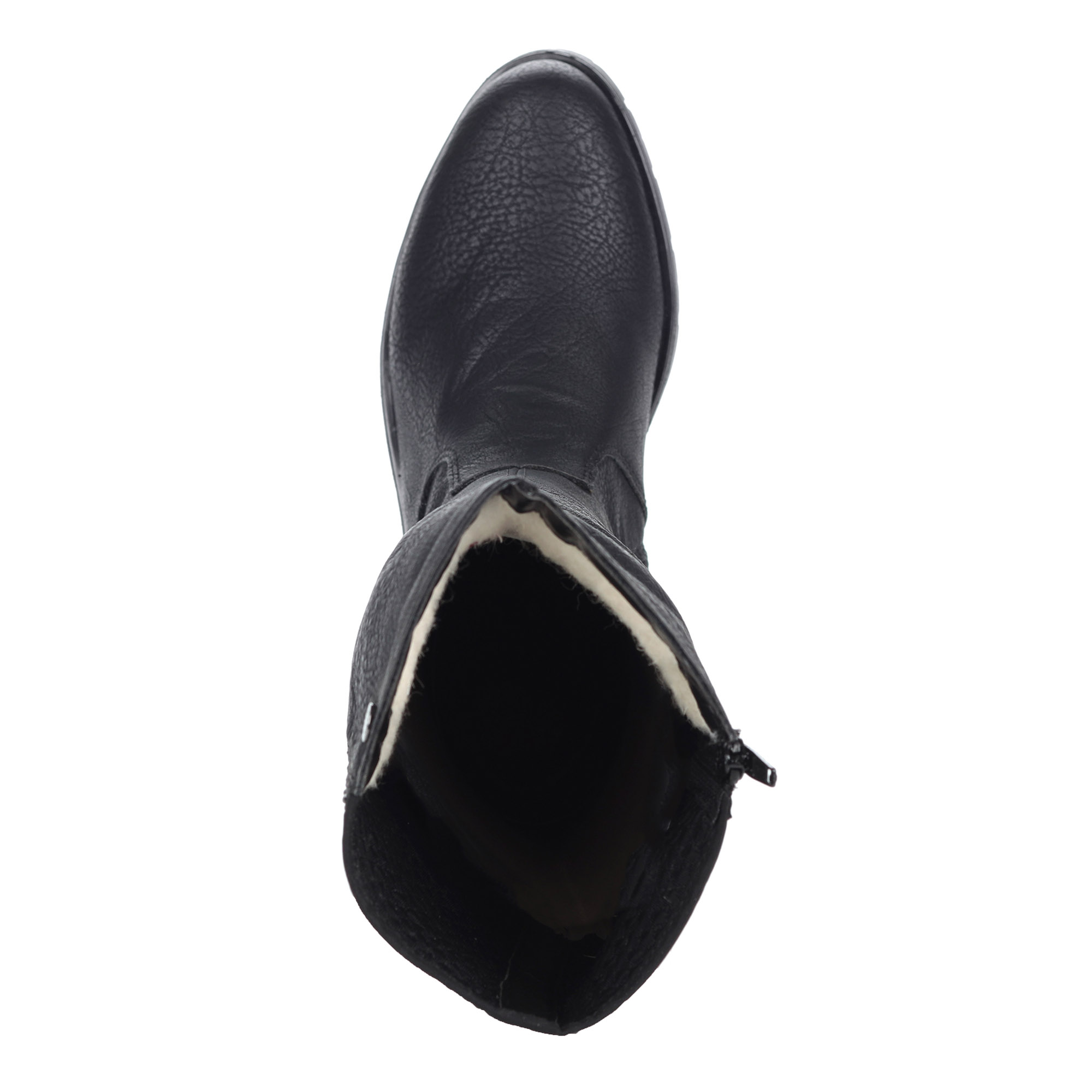 Черные комфортные сапоги на шерсти Rieker, размер 37, цвет черный - фото 6
