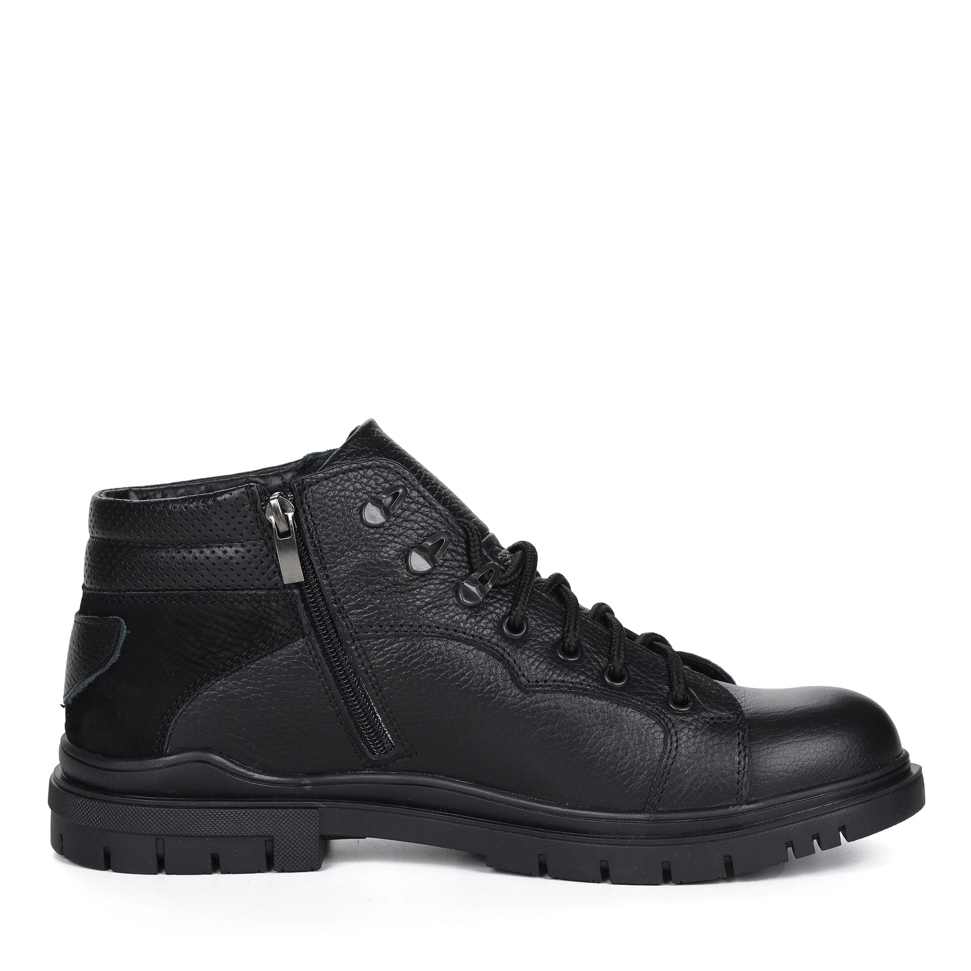 Черные ботинки из кожи на подкладке из натуральной шерсти на утолщенной подошве Respect, размер 44, цвет черный - фото 3