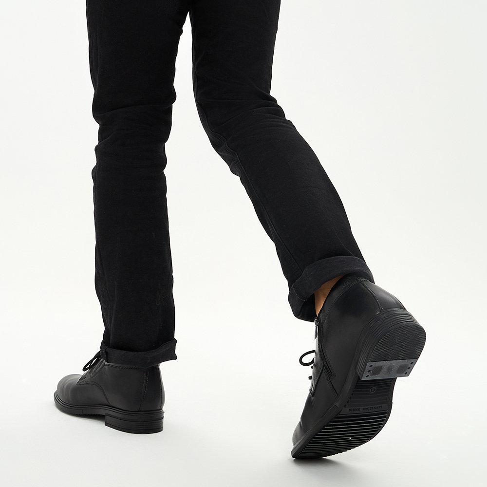Черные классические ботинки из кожи на подкладке из натуральной шерсти Respect, размер 40, цвет черный - фото 11