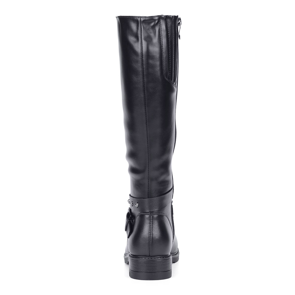 Черные кожаные сапоги с пряжкой Respect, размер 36, цвет черный - фото 6