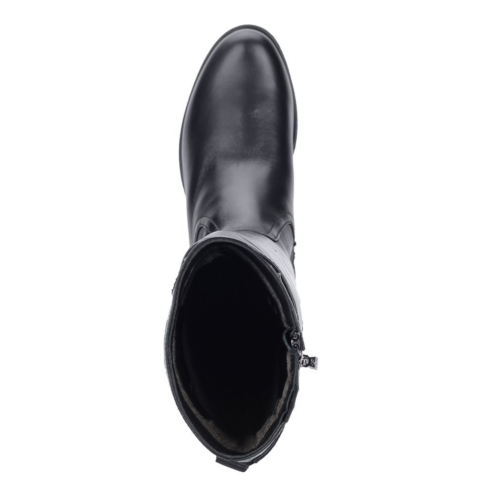 Черные кожаные сапоги на шерсти Francesco Donni, размер 38, цвет черный - фото 6