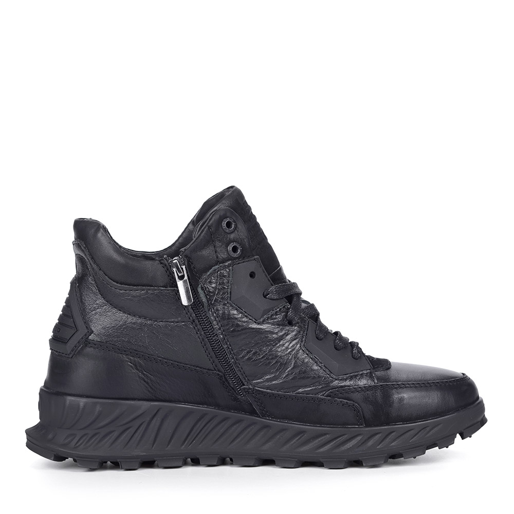 Черные высокие кроссовки на рифлёной подошве Respect, размер 45, цвет черный - фото 3
