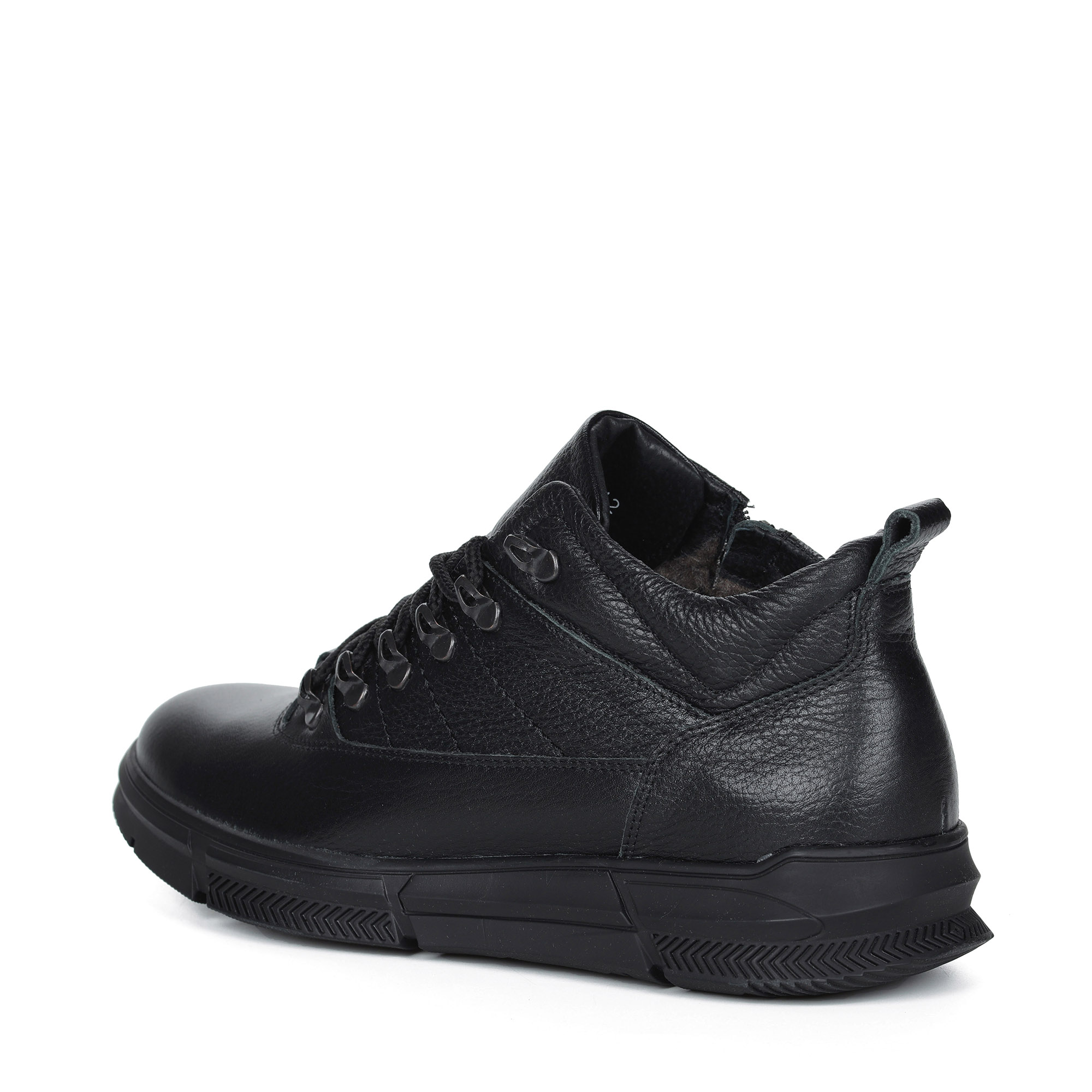 Черные ботинки из кожи на подкладке из натуральной шерсти на утолщенной подошве Respect, размер 40, цвет черный - фото 4