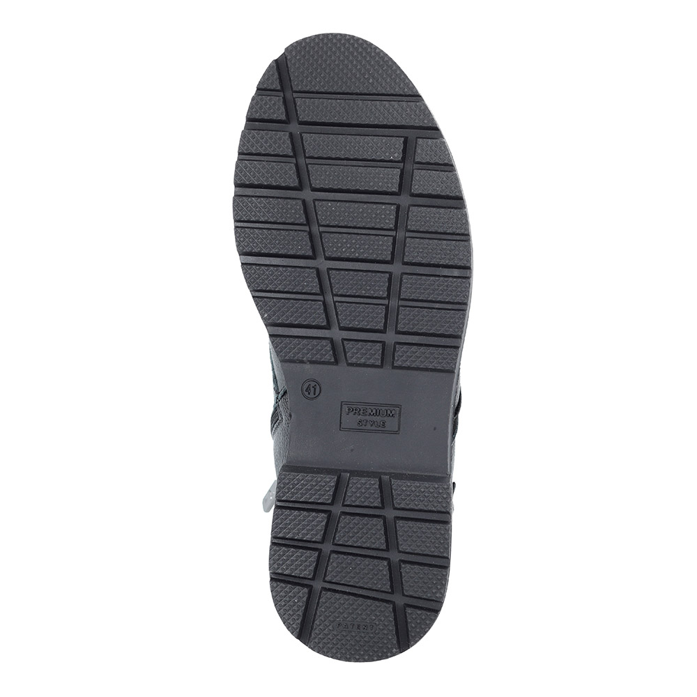фото Черные ботинки из кожи на шнуровке nexpero