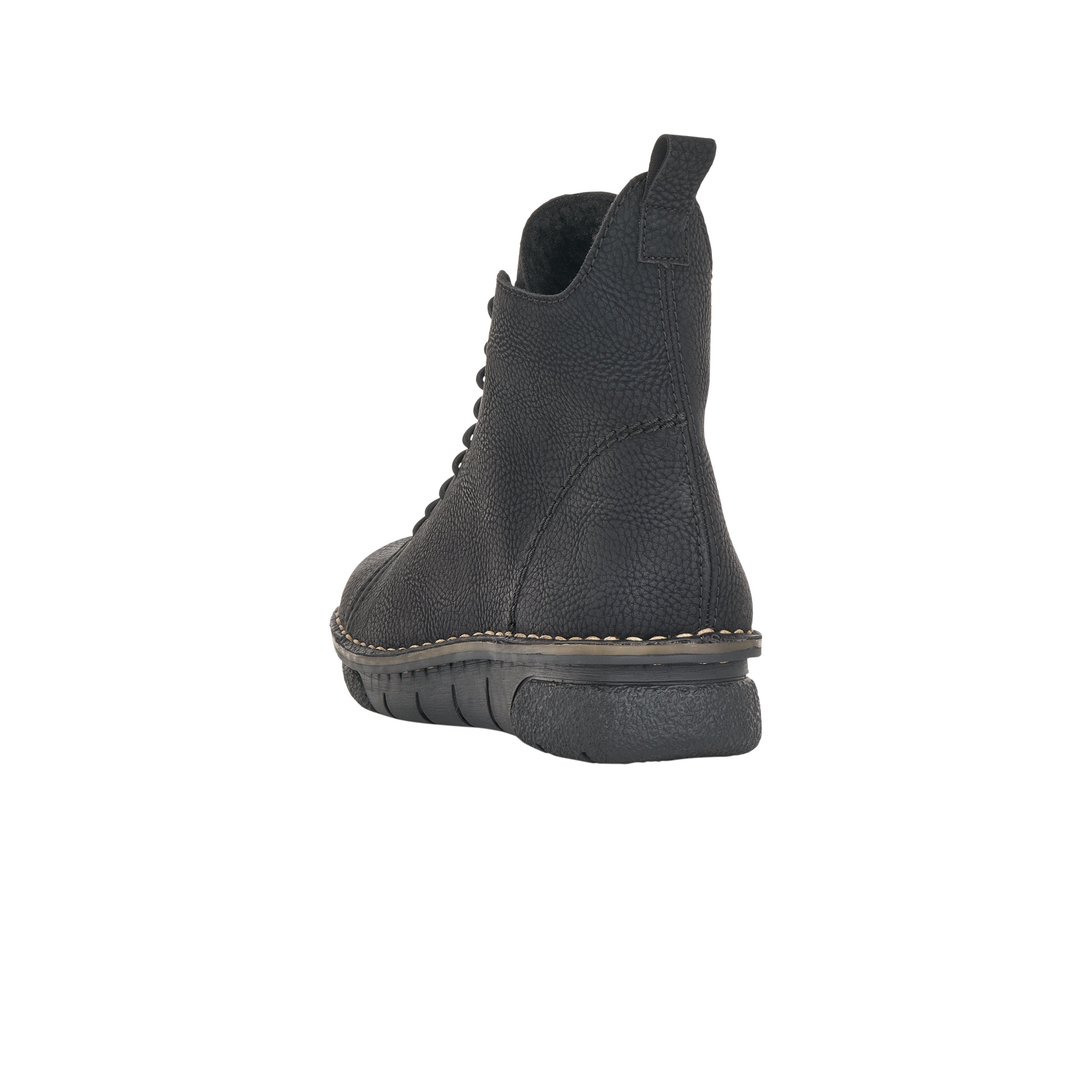 Черные ботинки на шнуровке из экокожи Rieker, размер 38, цвет черный - фото 4
