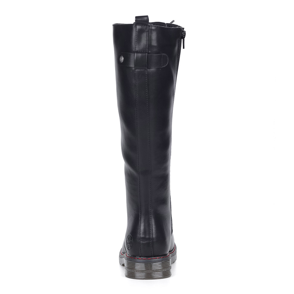 Черные сапоги на шнуровке из эко кожи Rieker, размер 41, цвет черный - фото 5