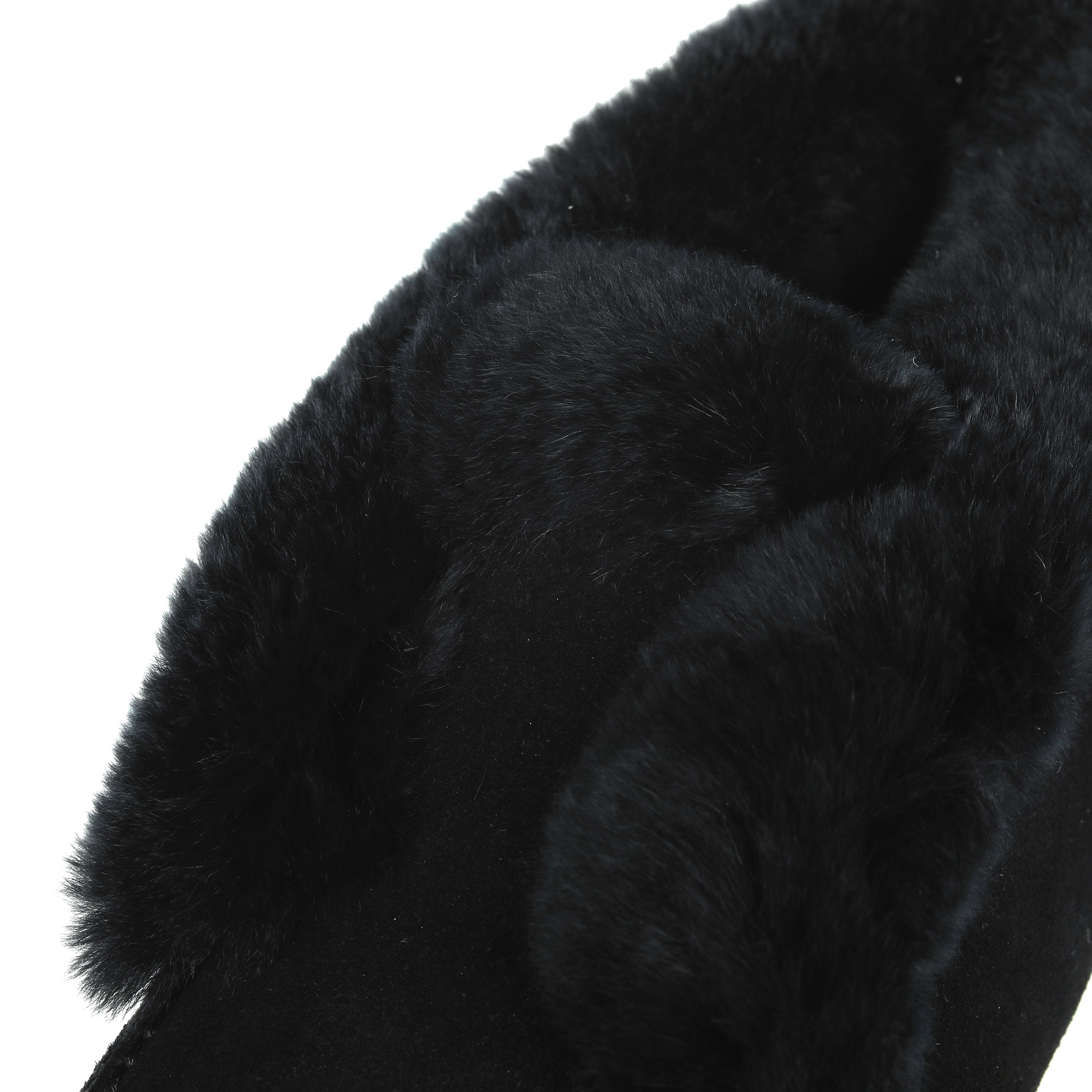 Черные угги из велюра на подкладке из натуральной шерсти Respect, цвет черный - фото 5