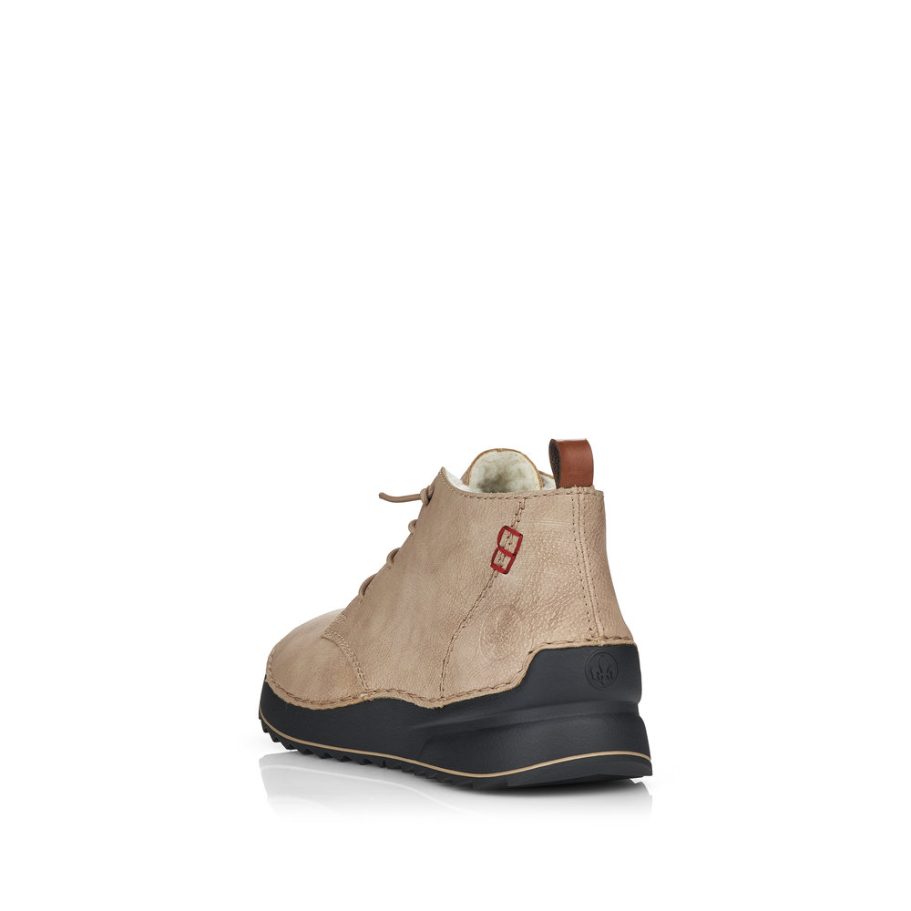 Бежевые ботинки из экокожи на подкладке из экошерсти Rieker, размер 38, цвет бежевый - фото 5
