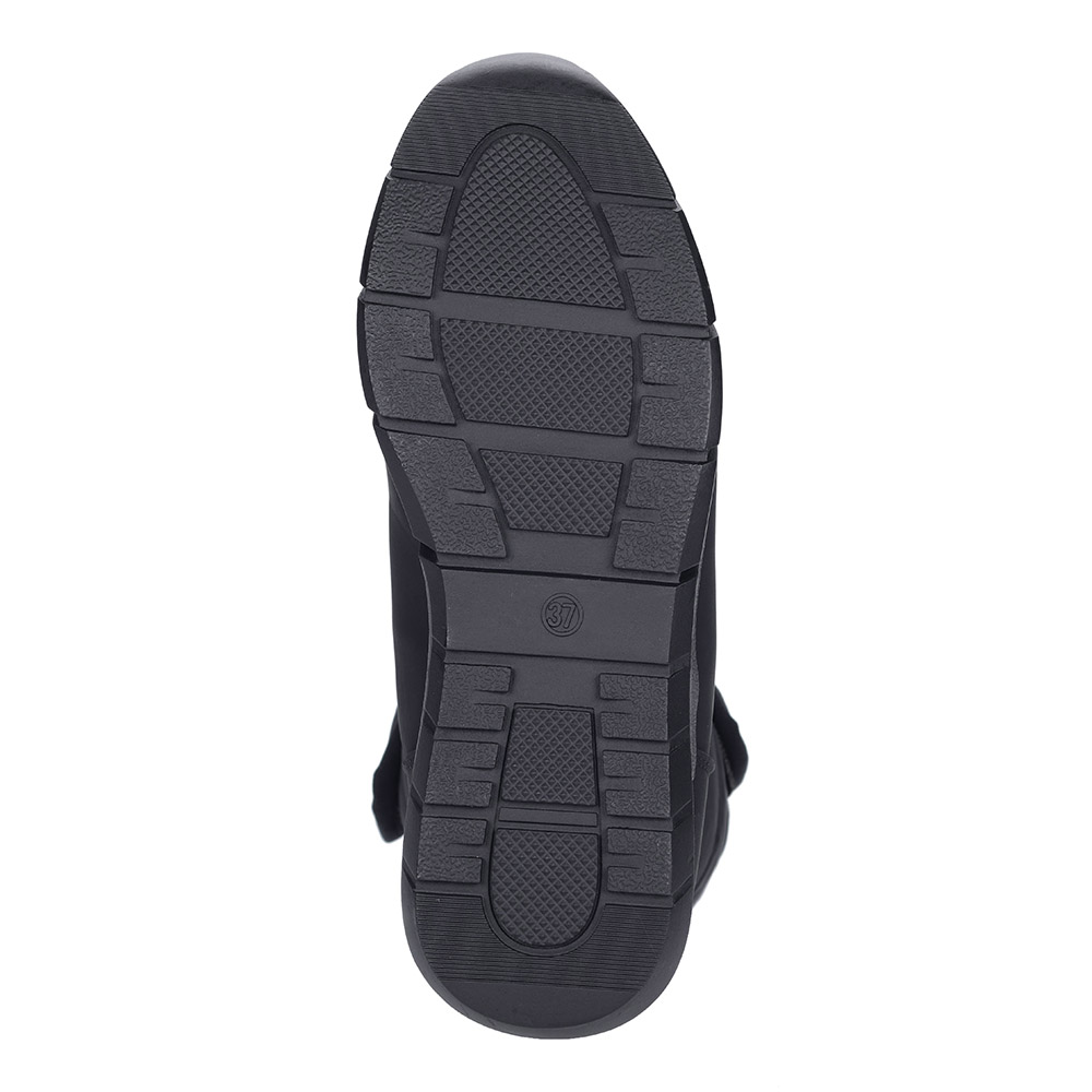 Черные дутики на шнуровке из текстиля Respect, размер 39, цвет черный - фото 5