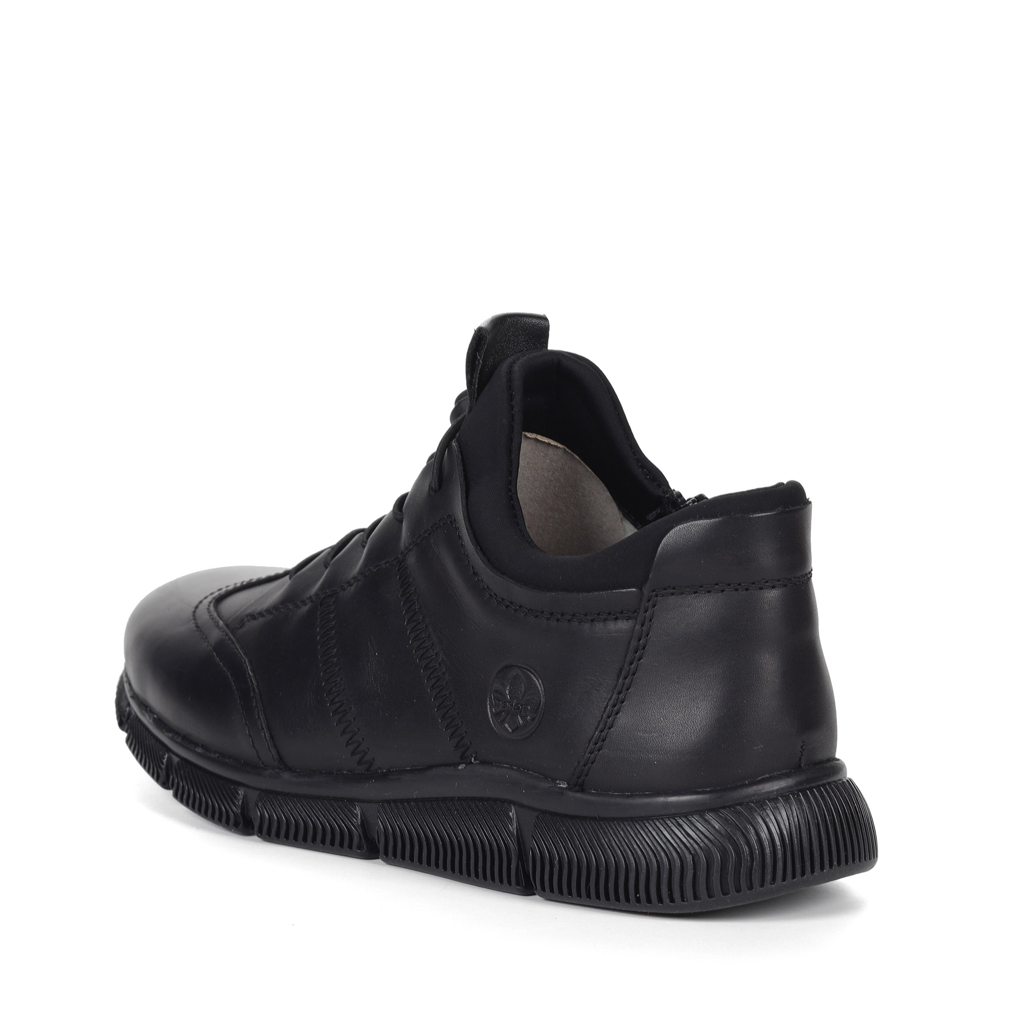 Черные кроссовки из комбинированных материалов на подкладке из искусственной шерсти Rieker, размер 46, цвет черный - фото 4