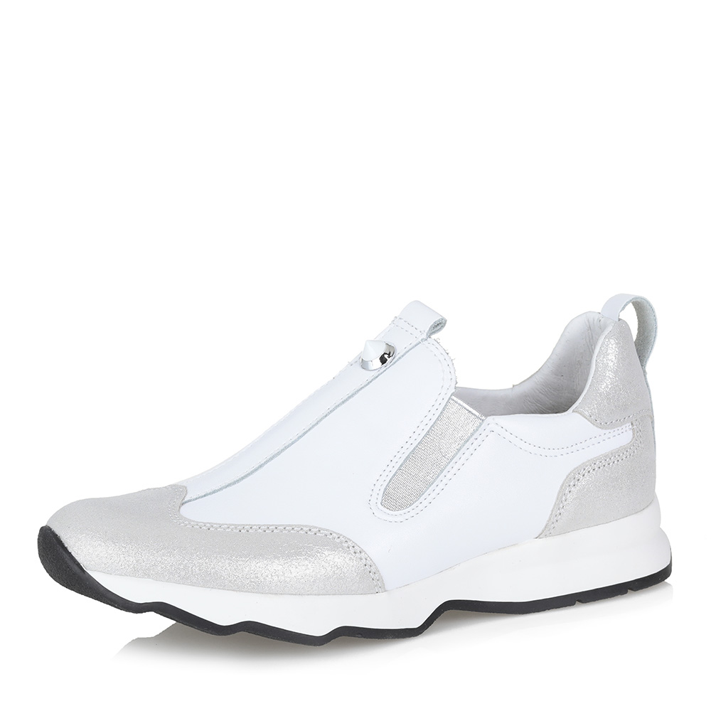 

Кожаные кроссовки без шнуровки, Бел.голуб., Кожаные кроссовки без шнуровки