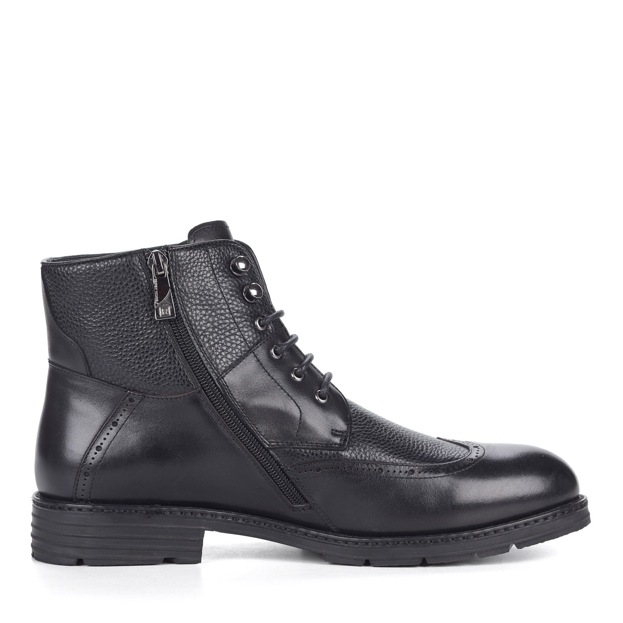 Черные ботинки из кожи на шерсти Respect, размер 39, цвет черный - фото 3
