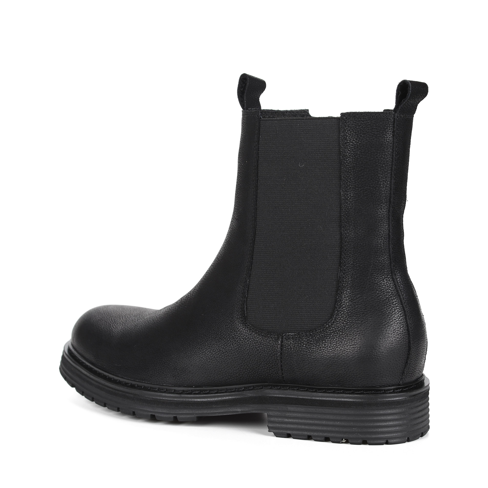 Черные ботинки челси из нубука на подкладке из натурального меха на утолщенной подошве Respect, размер 43, цвет черный - фото 4
