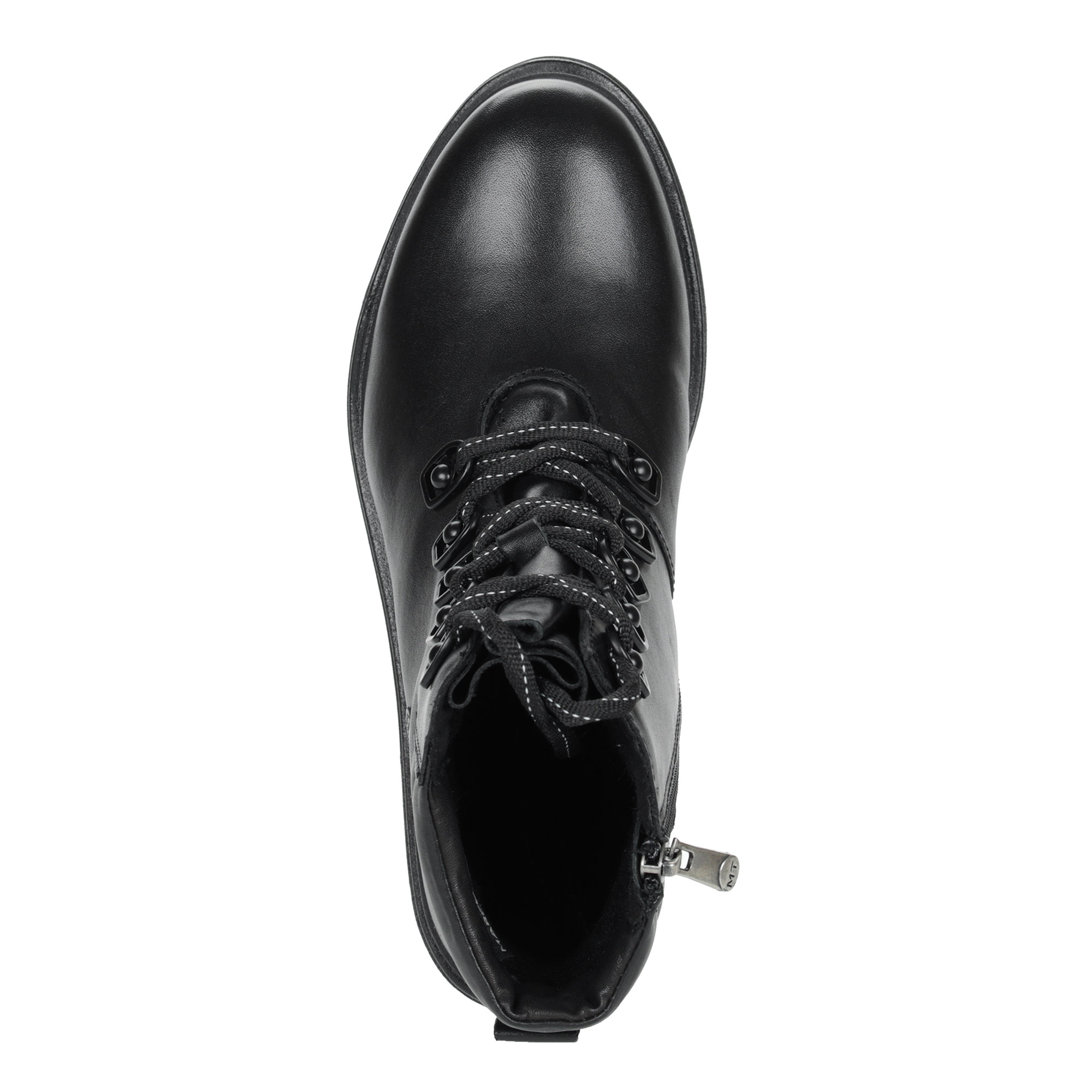 Черные ботинки на шнурках из кожи на подкладке из натуральной шерсти на тракторной подошве MARCO TOZZI PREMIO, размер 38, цвет черный - фото 8
