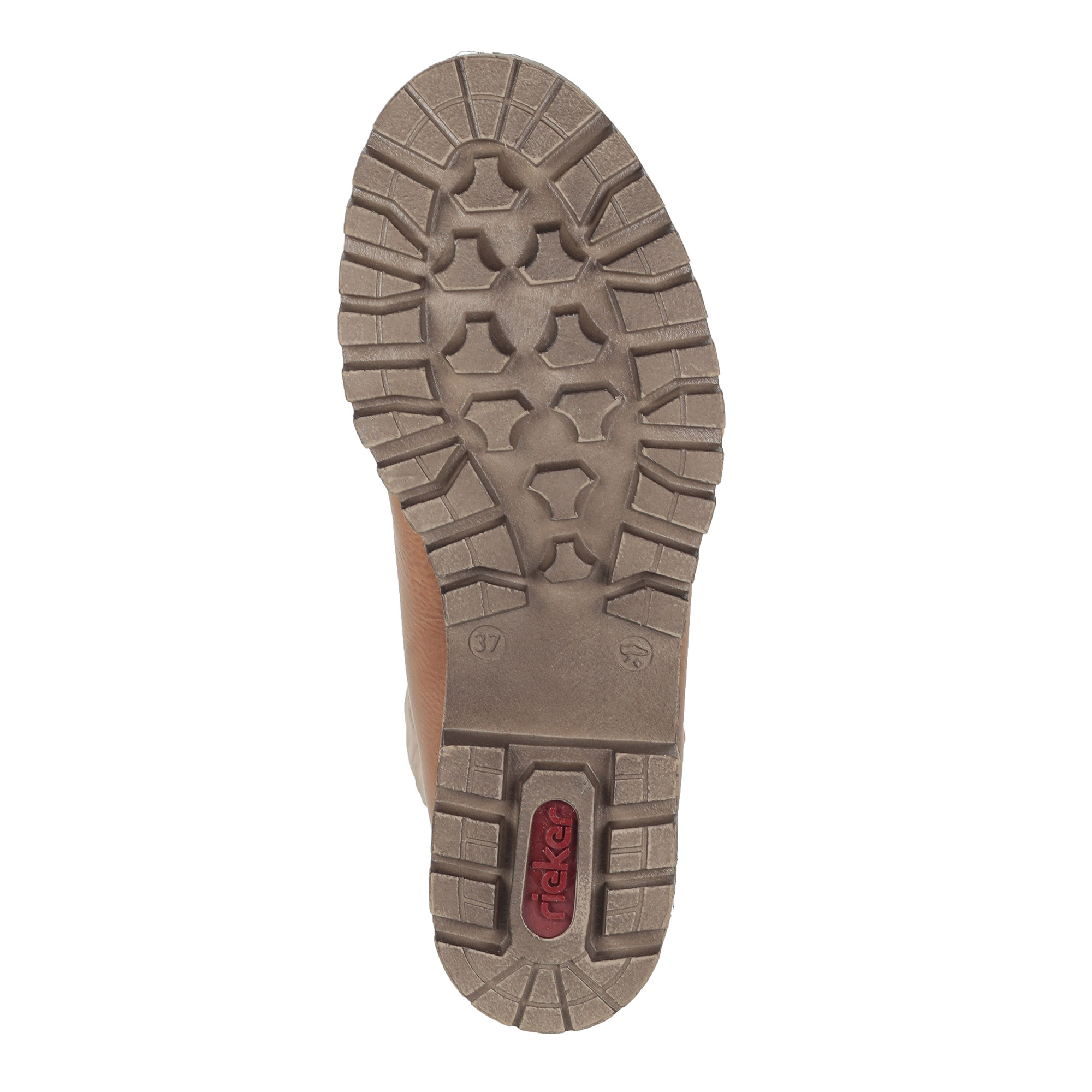 Коричневые полусапоги из экокожи на подкладке из искусственной шерсти на шнурках Rieker, размер 36, цвет коричневый - фото 7