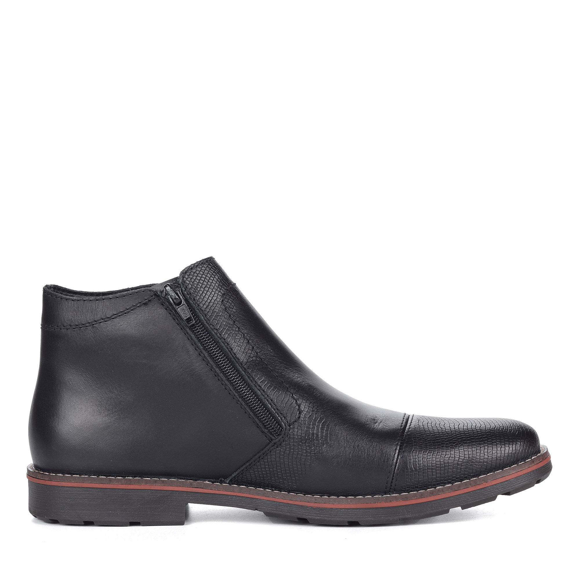 Черные кожаные ботинки Rieker, размер 44, цвет черный - фото 3