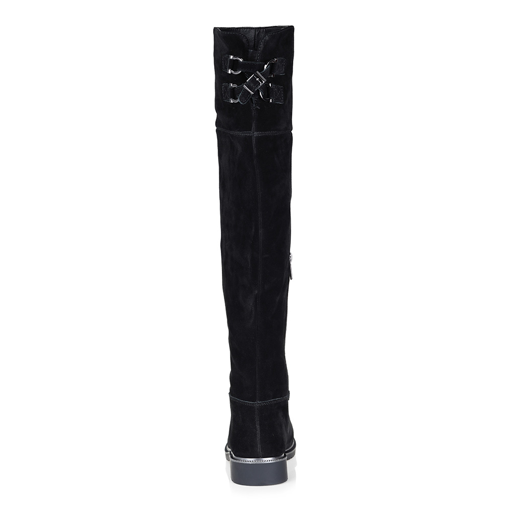 Черные ботфорты с декоративными ремешками Respect, размер 39, цвет черный - фото 6