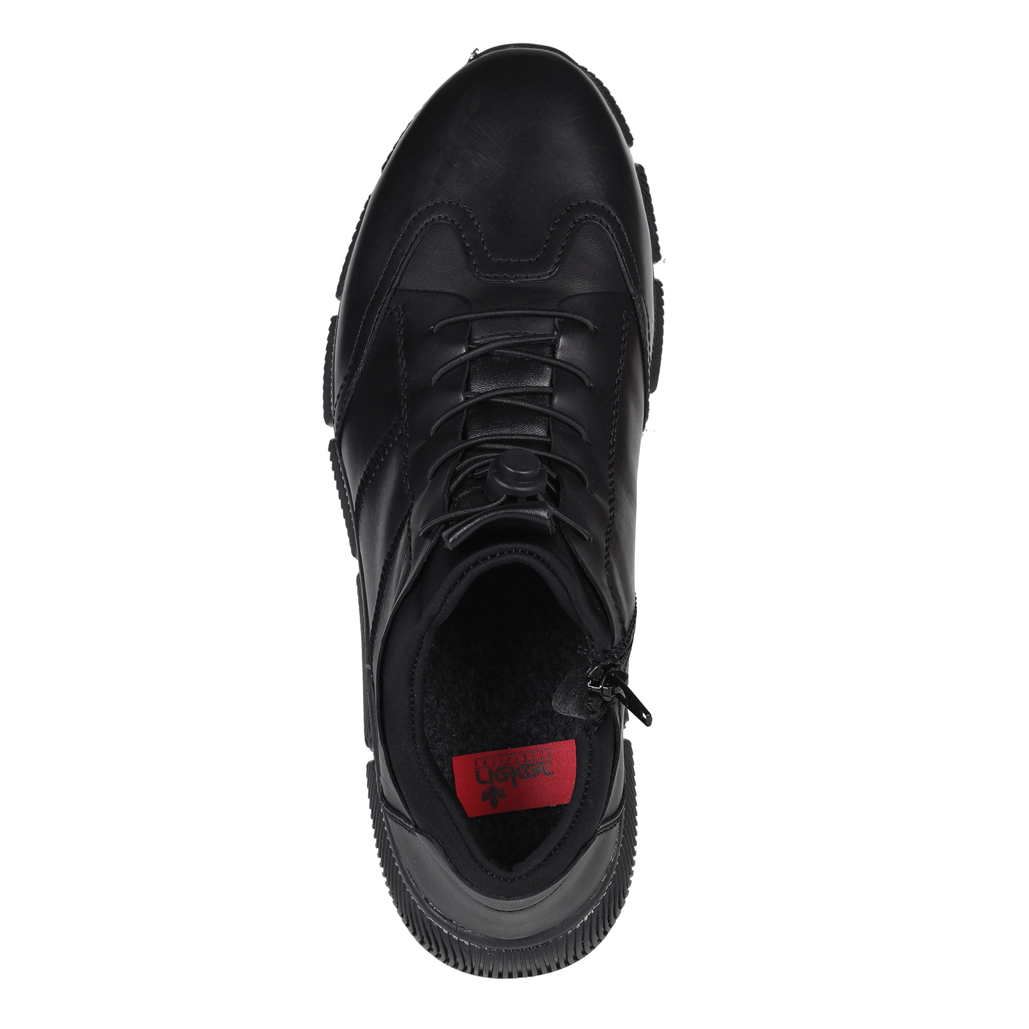 Черные кроссовки из комбинированных материалов на подкладке из искусственной шерсти Rieker, размер 46, цвет черный - фото 6