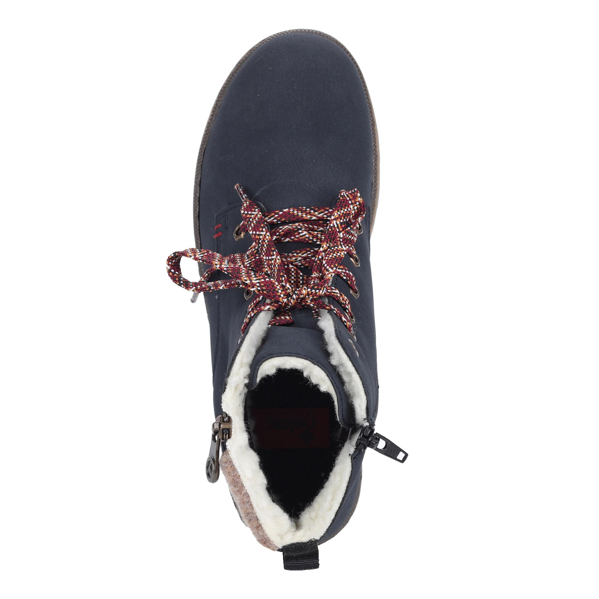 Синие ботинки из экокожи на шнуровке Rieker, размер 36, цвет синий - фото 4
