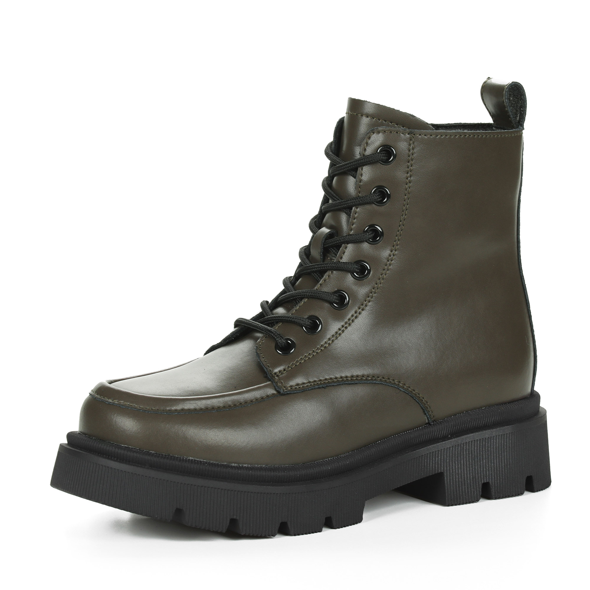 Коричневые ботинки из кожи на подкладке из натуральной шерсти на тракторной подошве Respect, размер 39, цвет коричневый - фото 3