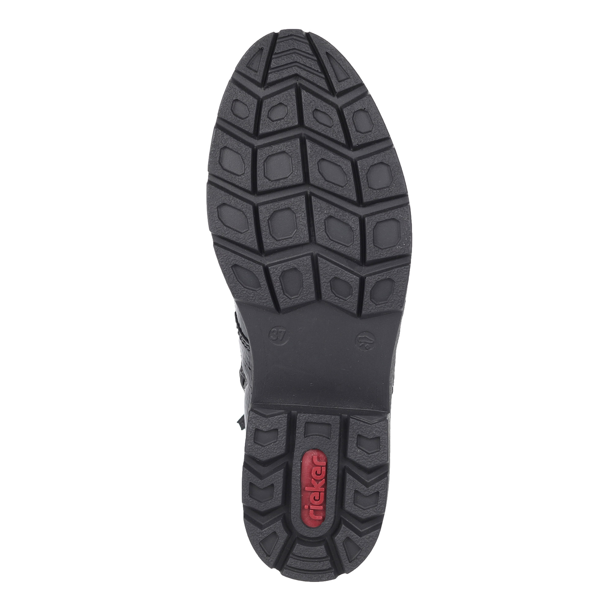 Черные ботинки из экокожи на шнуровке Rieker, размер 39, цвет черный - фото 5