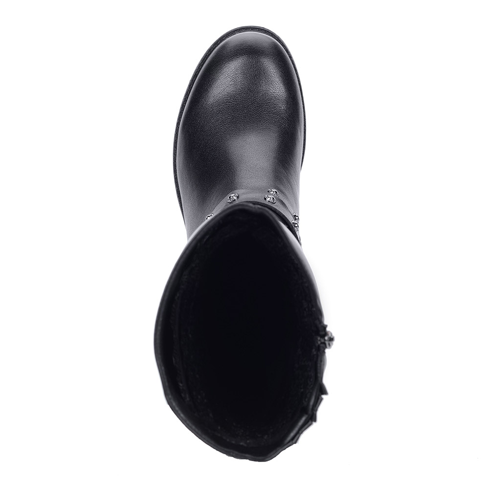 Черные кожаные сапоги с пряжкой Respect, размер 36, цвет черный - фото 7