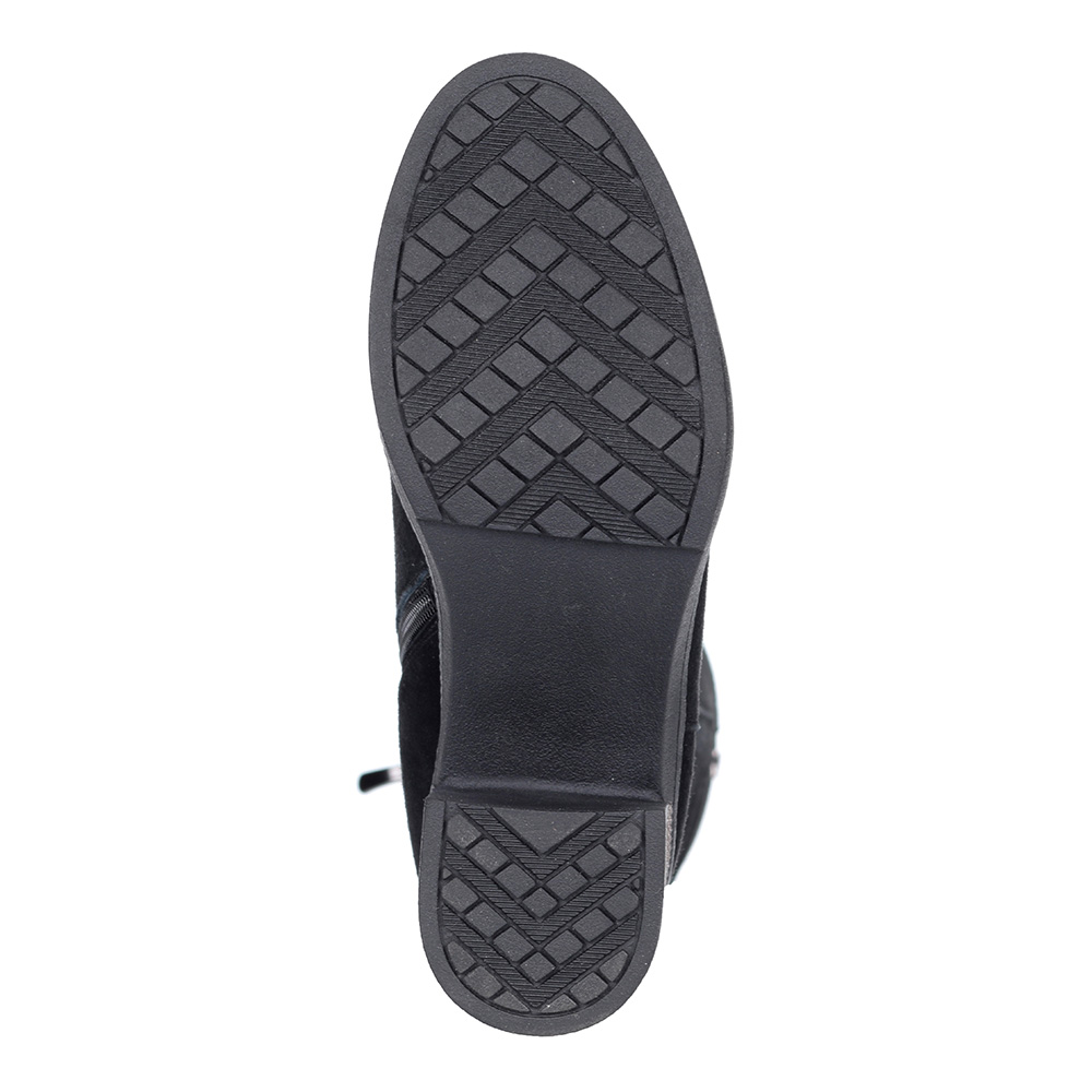 Черные велюровые сапоги на каблуке Respect, размер 39, цвет черный - фото 7