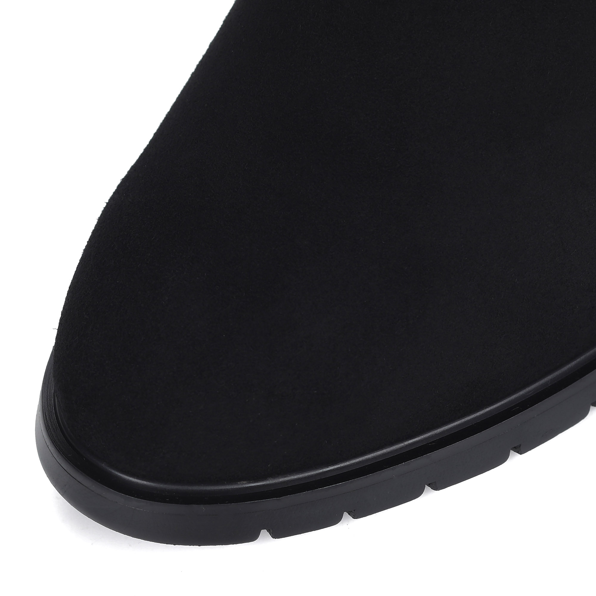Черные ботфорты из велюра на каблуке Respect, размер 38, цвет черный - фото 6
