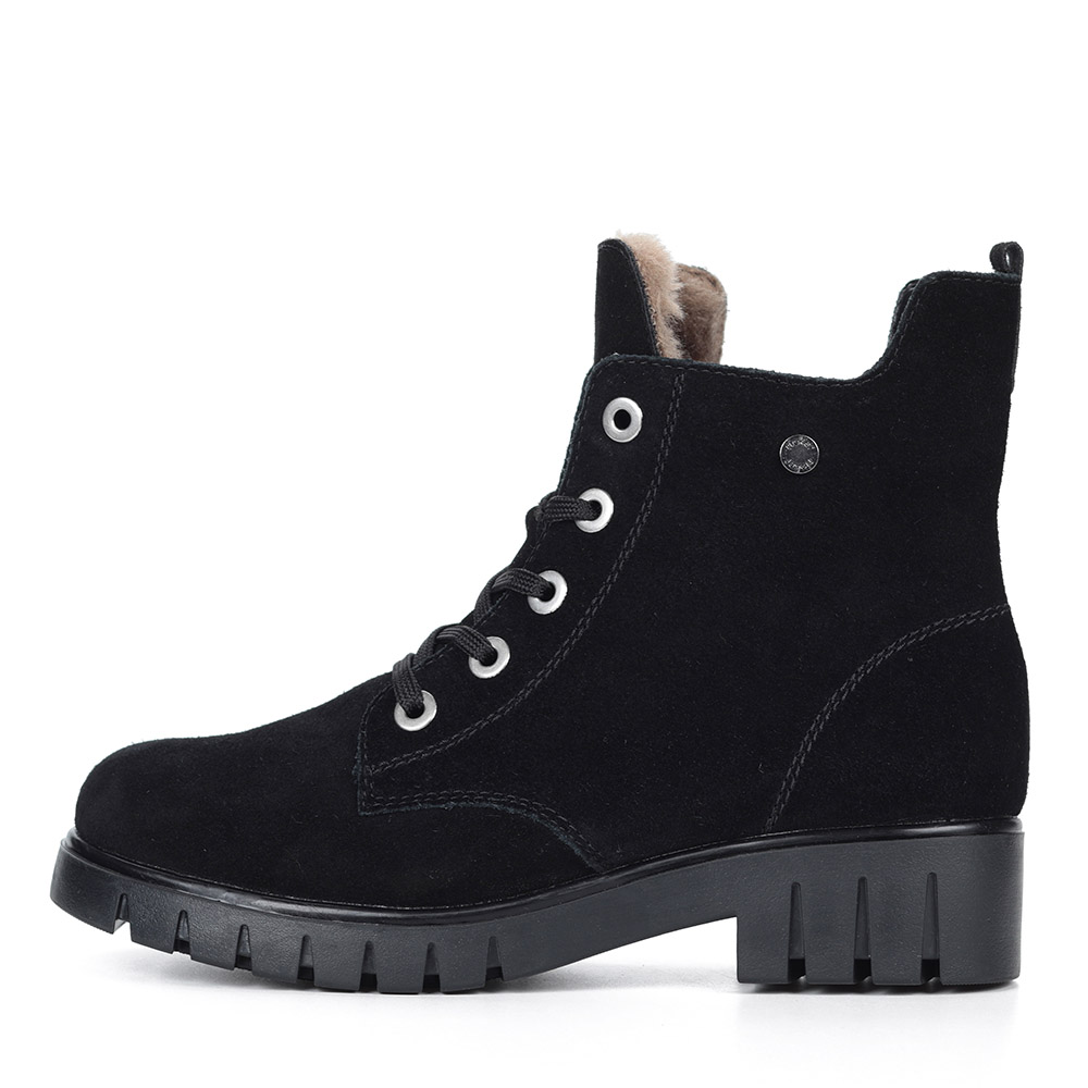 Черные ботинки на шерсти Rieker, размер 36, цвет черный - фото 2