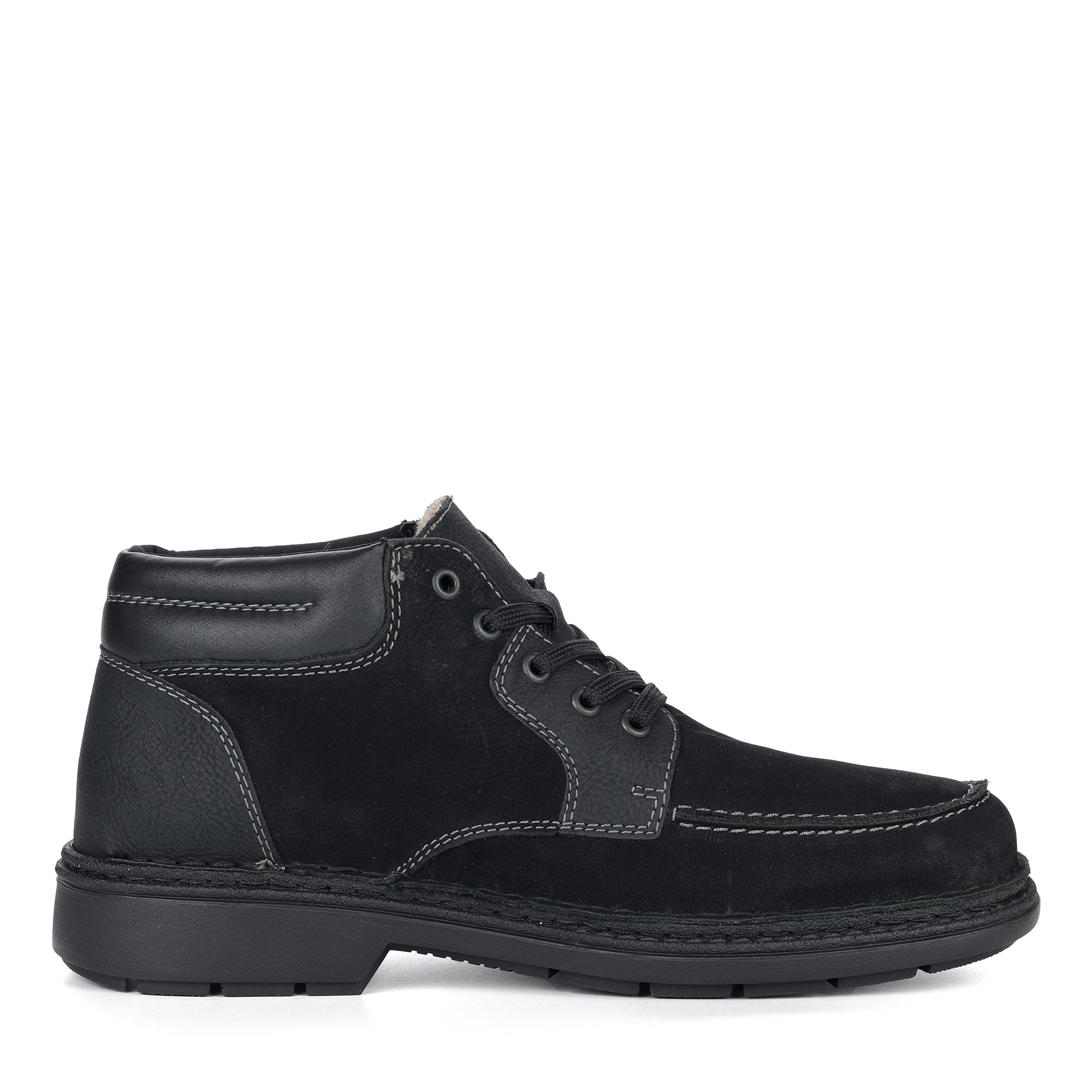 Черные комфортные ботинки на меху Rieker, размер 45, цвет черный - фото 3